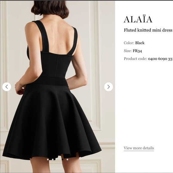 ALAÏA Sweetheart-neck wool-blend minidress - Picture 6 of 12